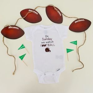 On Sunday We Watch Football Onesie
